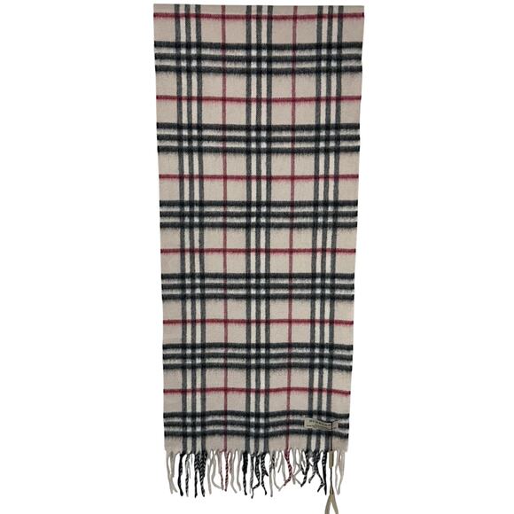 NWT Burberry Nova Check 100% Scottish Cashmere Iconic Rectangle Fringe Scarf - Picture 2 of 16